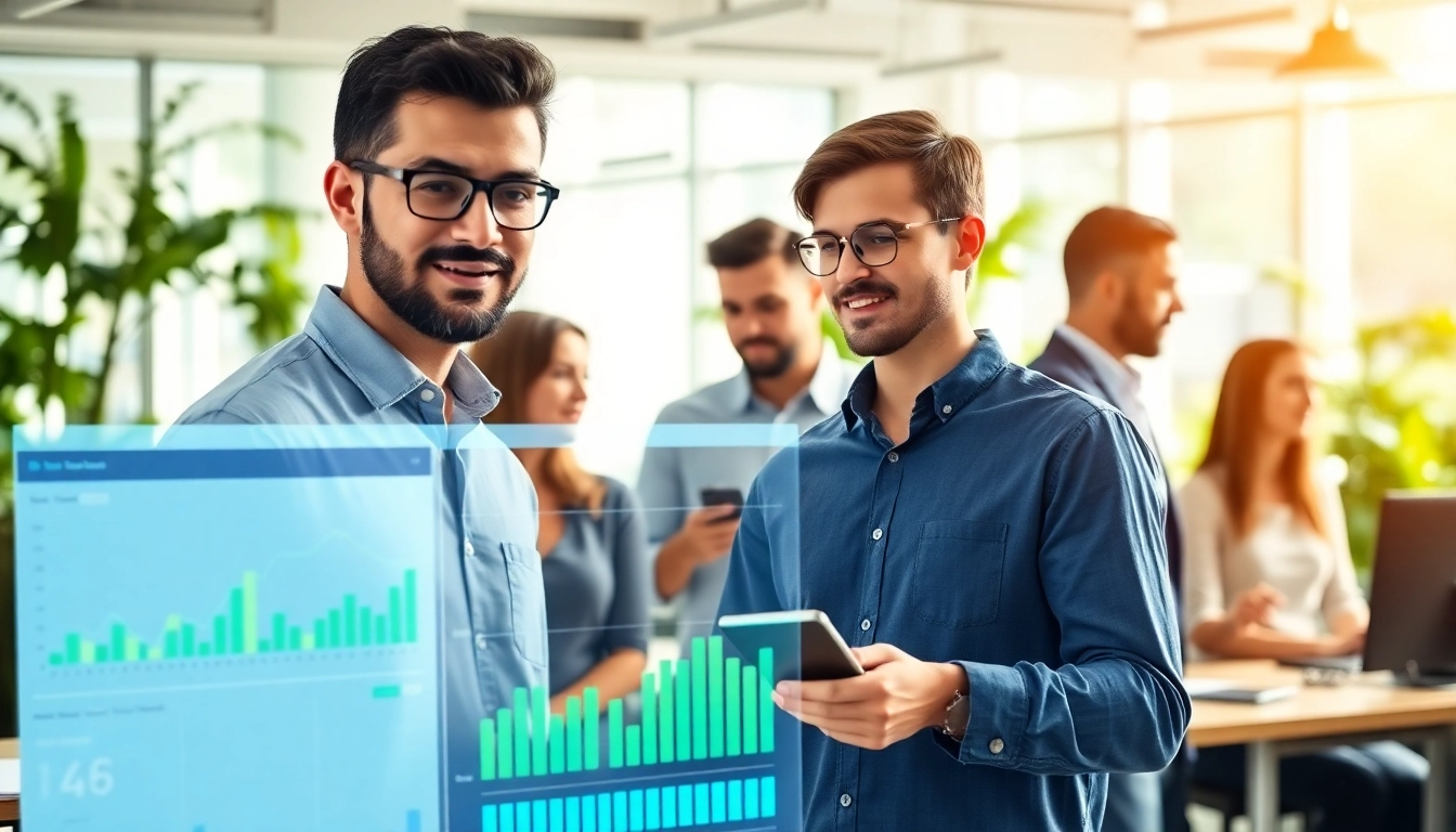 Engaging enterprise assistant optimizes team collaboration in a bright office.