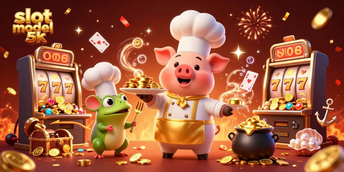 Join the action at slot modal 5k with our vibrant casino scene featuring characters enjoying golden moments!