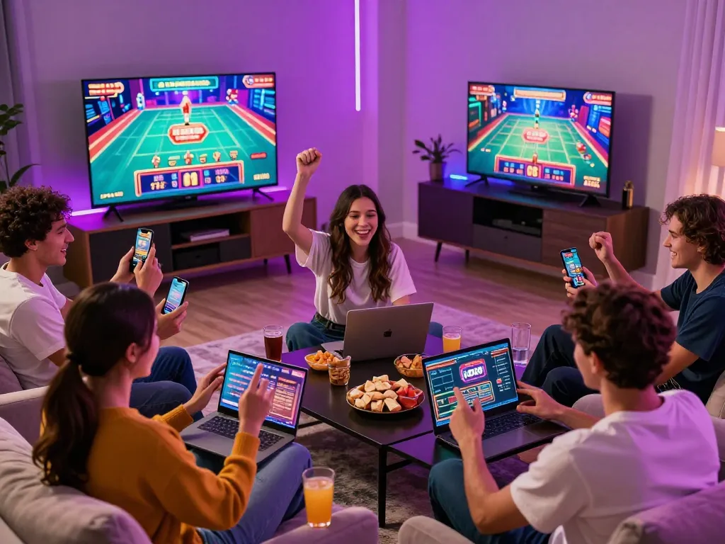 Players experiencing excitement at go88's online gaming platform, showcasing engagement in diverse games and a lively atmosphere.