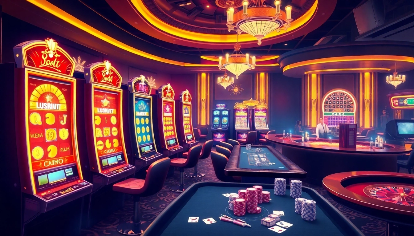 Experience thrilling wins at slot gacor machines in a luxurious casino atmosphere filled with excitement.