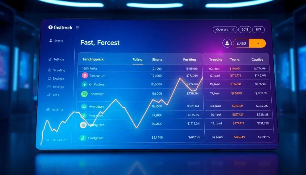 Trending Coins listing interface displaying fast-track options and 24/7 support features.