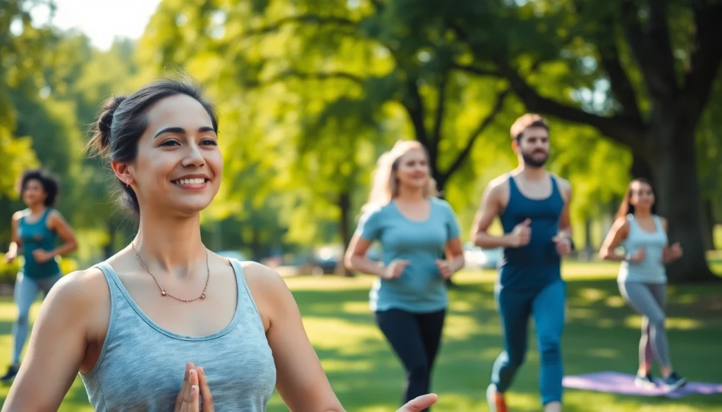 Encouraging health activities showcasing diverse individuals embracing wellness