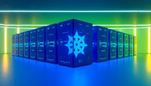 Kubernetes en funcionamiento, gestionando contenedores y recursos en un entorno empresarial.