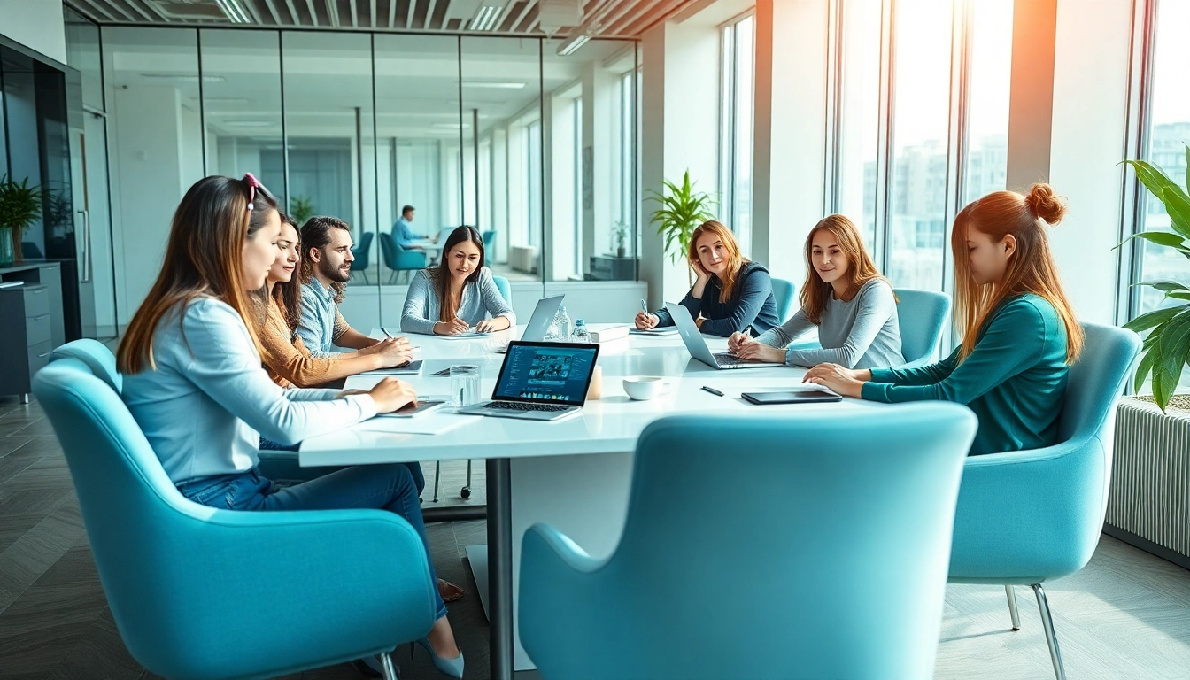 Team members collaborating on digital strategies, showcasing 79king's innovative marketing approach.