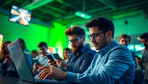 Engaged users exploring best sports betting sites in India via laptops and smartphones.