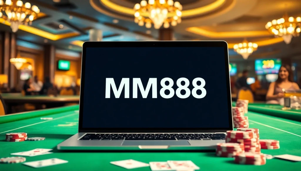 Engaging MM88 online gambling platform showcasing vibrant casino elements.