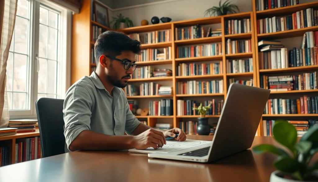 Menganalisis suletoto alternatif dengan cermat di ruang kerja yang nyaman dan terang.