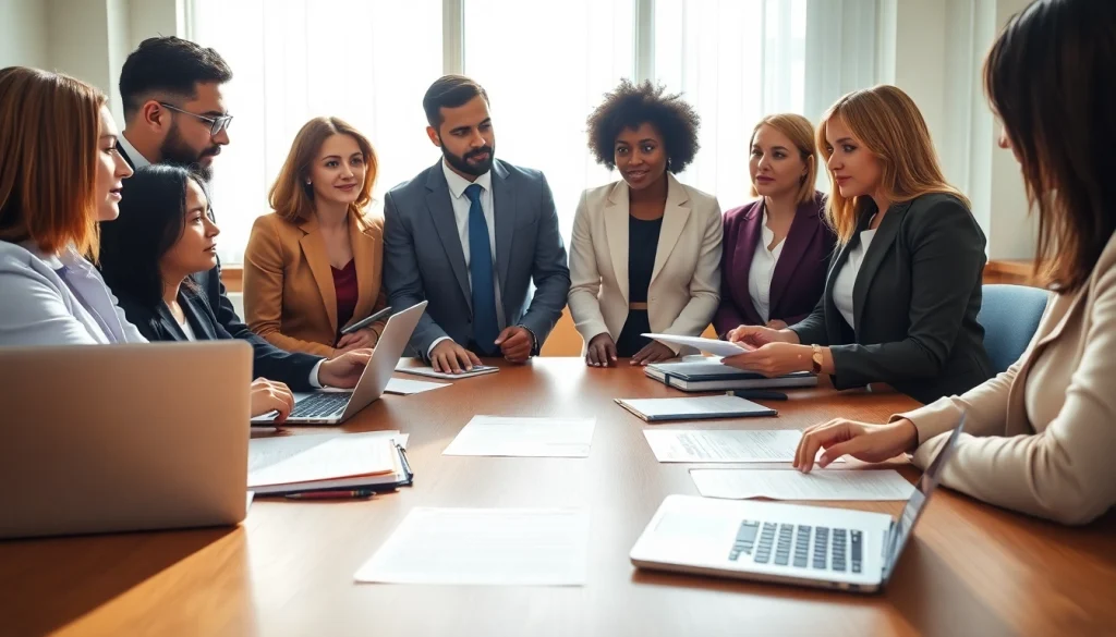 Dispute resolution lawyers Delhi collaborating on legal strategies around a conference table.