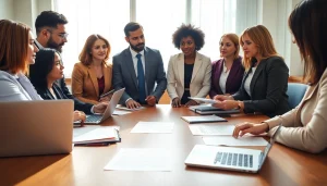 Dispute resolution lawyers Delhi collaborating on legal strategies around a conference table.