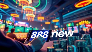 Engaging scene of 888new online betting platform with users enjoying dynamic games and secure transactions.