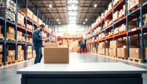 Locate a warehouse near me showcasing efficient inventory management and organized spaces.