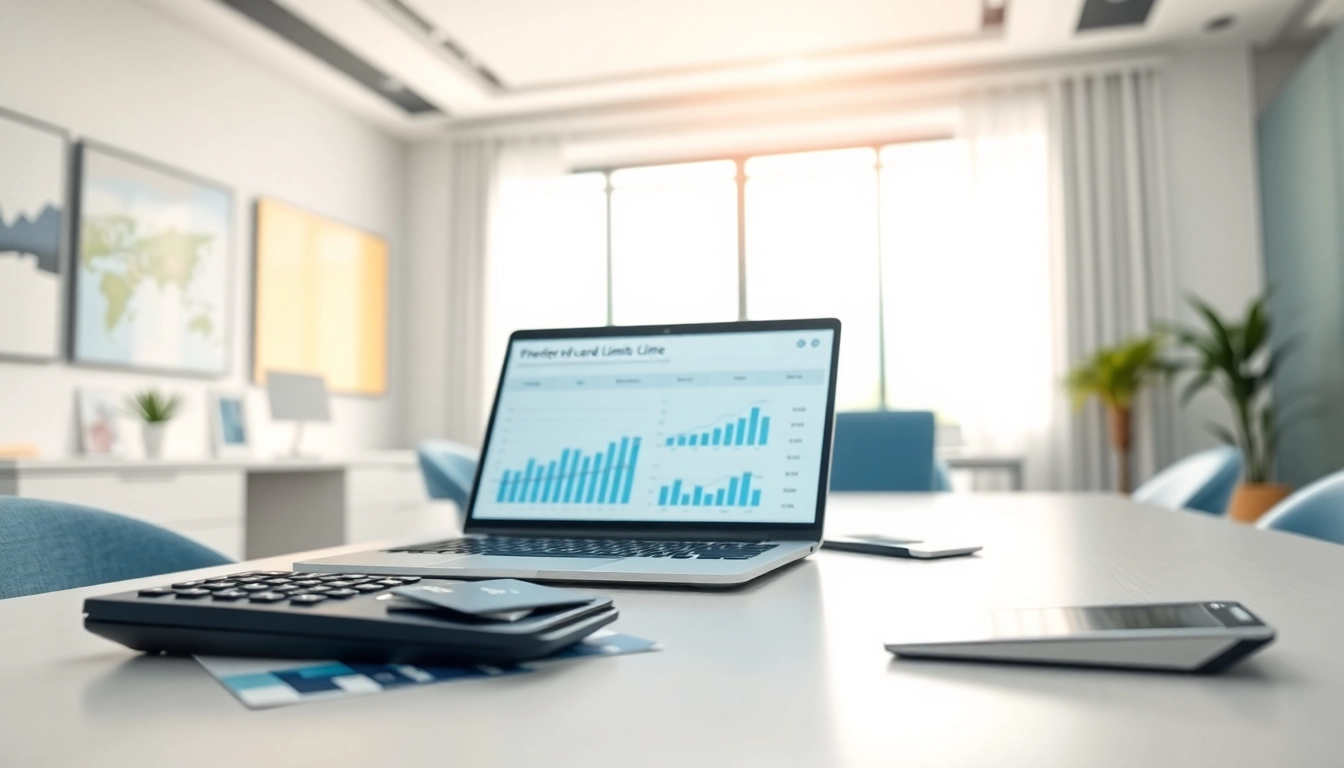 카드 한도 현금화와 관련된 전문가가 사무실에서 분석하는 모습