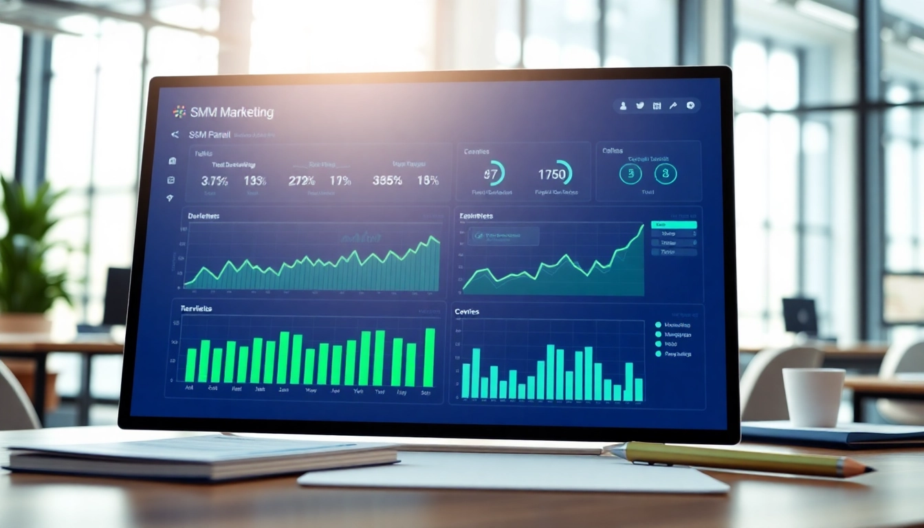 Analyze performance with an engaging smm panel dashboard showcasing digital marketing analytics.