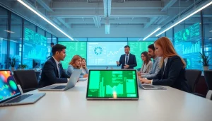 Engage with Technology through a collaborative modern workspace filled with innovative devices.