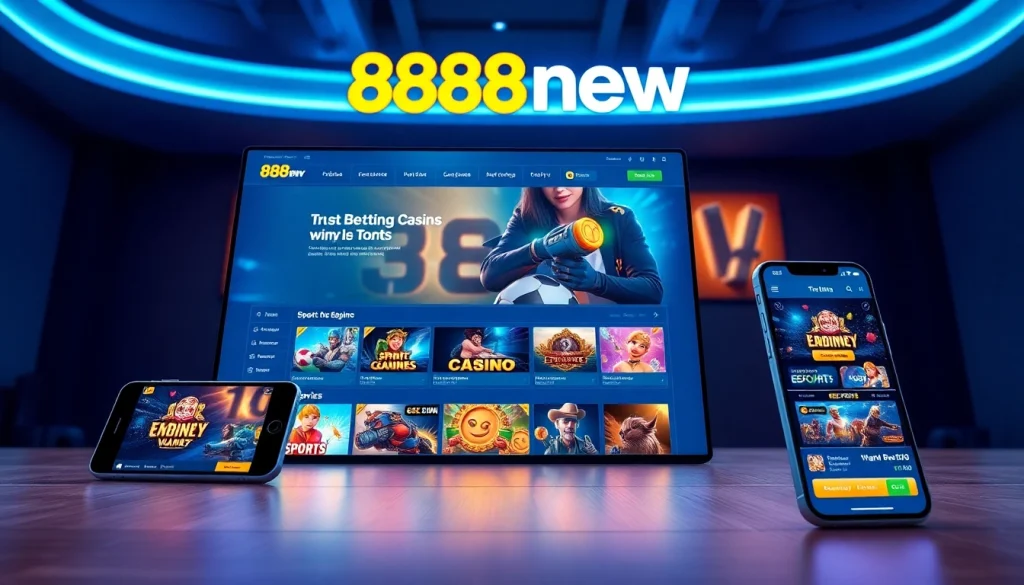 Experience the dynamic features of 888new, showcasing online gaming and sports betting.
