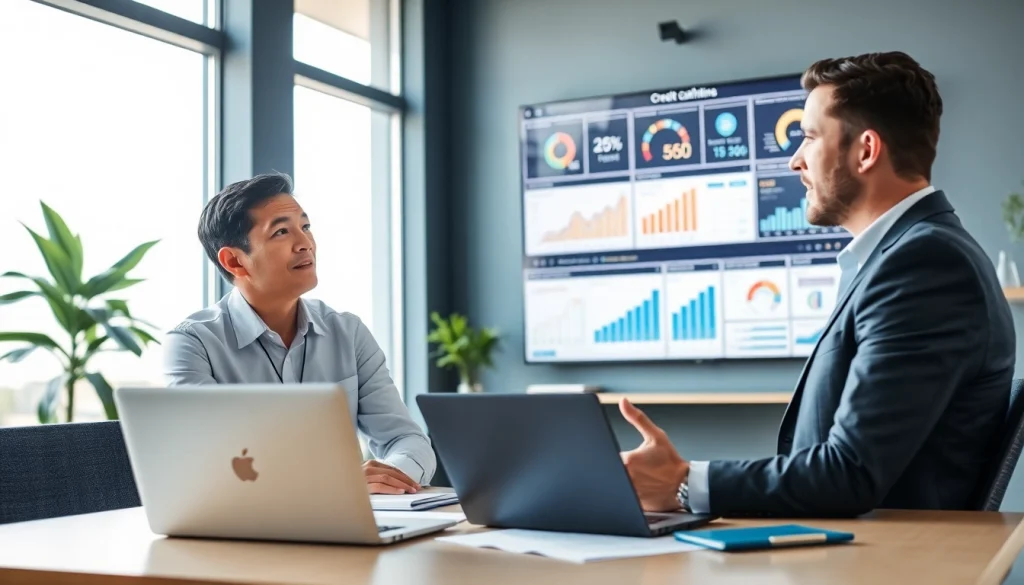 신용카드 현금화 방법을 상담하는 전문 재무 상담사의 모습