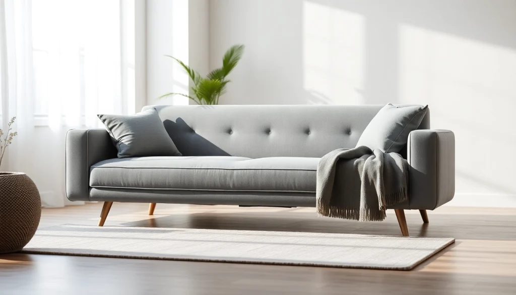 Comfortable sofa beds styled in a modern living room inviting relaxation and elegance.