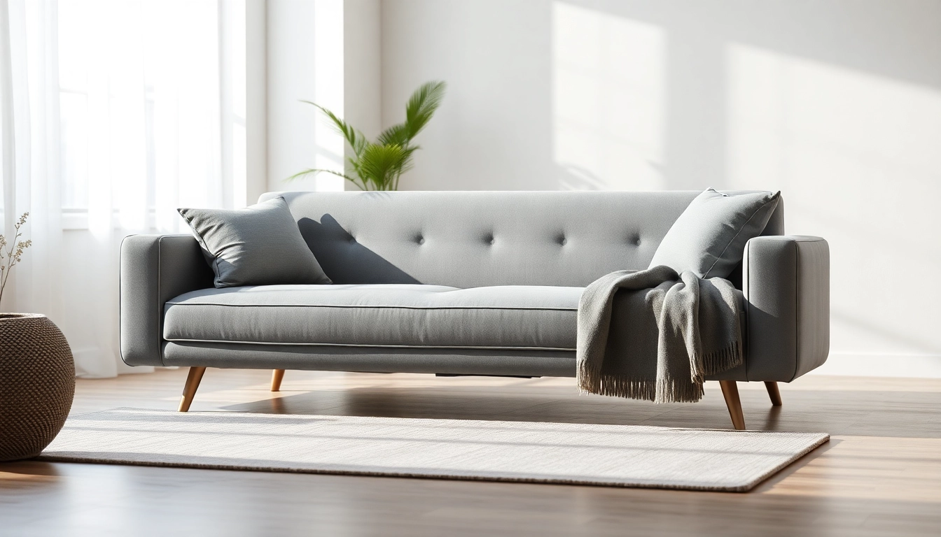 Comfortable sofa beds styled in a modern living room inviting relaxation and elegance.