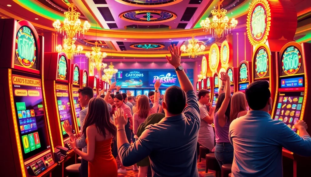 Menangkan permainan di bukti4d alternatif slot dengan suasana kasino yang meriah dan penuh semangat.