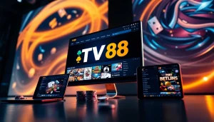 TV88 online gaming platform showcasing vibrant casino games and secure betting options.