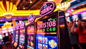 Menangkan hadiah menarik dengan QRIS108 Slot di mesin slot yang berwarna cerah dan menarik.
