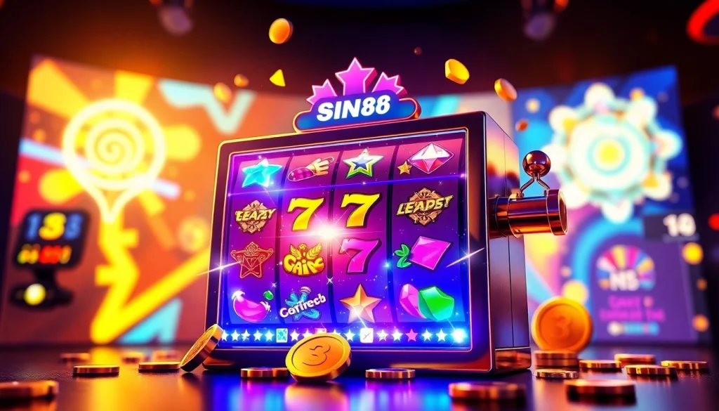 Bermain bos88 slot dengan antusiasme, menampilkan mesin slot digital yang cerah.