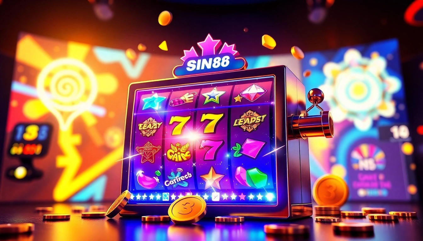 Bermain bos88 slot dengan antusiasme, menampilkan mesin slot digital yang cerah.