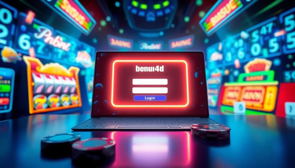 Masuk ke platform bensu4d login dengan antarmuka gaming yang menawan dan fitur unggulan.