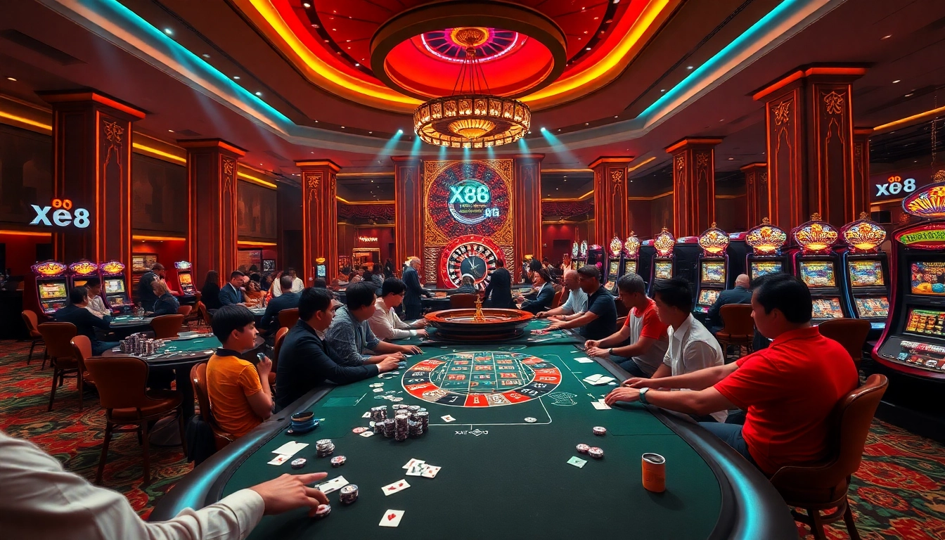 Experience the thrill of playing at XX 88 casino with poker games, slot machines, and roulette wheels.