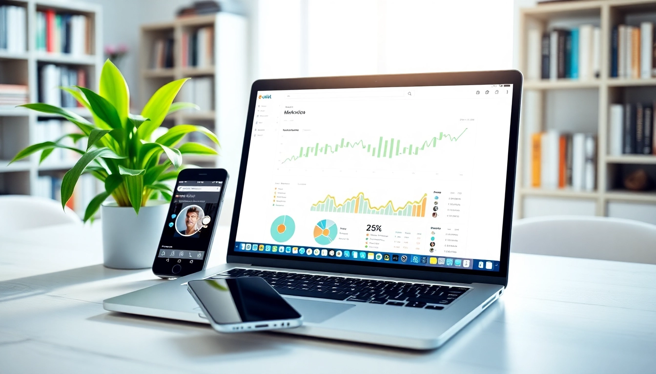 Boosting visibility with Instagram smm panel services illustrated on a digital marketing desk.