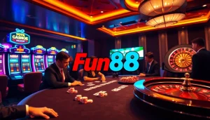 Experience the thrill of Fun88 with vibrant poker tables and immersive casino gaming.