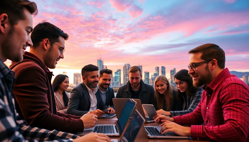 Engaging atmosphere of sports betting British Columbia with diverse individuals betting online.