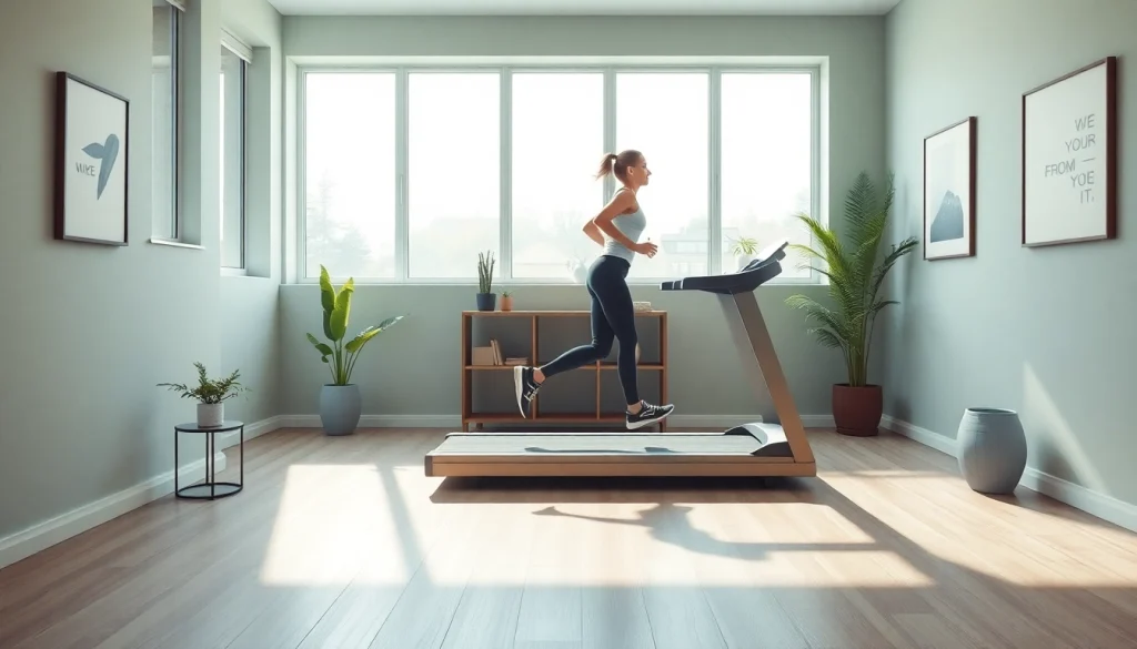 Experience high-quality home treadmills by this trusted manufacturer in a modern home gym.