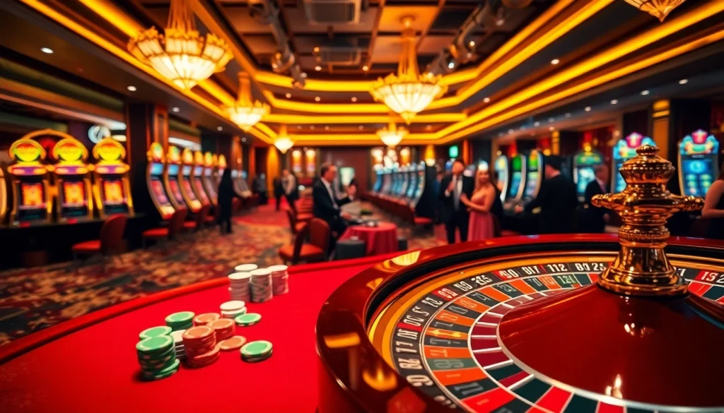 Experience the thrill of gaming at new 66 with a luxurious casino scene full of poker chips and excitement.