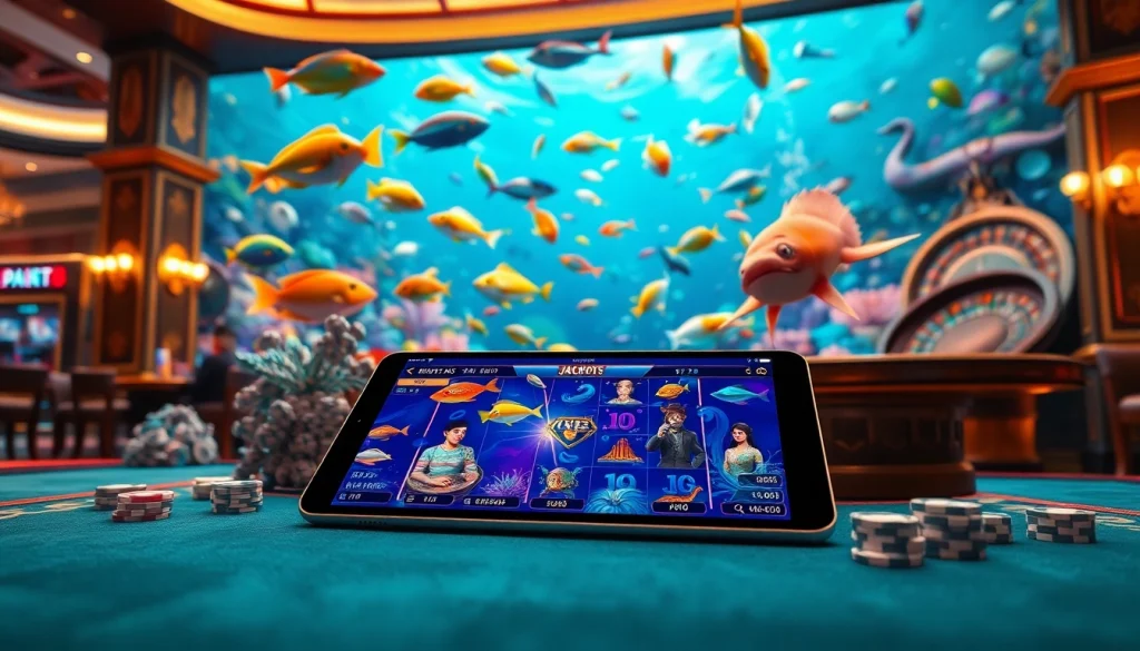 Engaging in action with the game bắn cá đổi thưởng, showcasing colorful ocean life in vibrant gaming environments.