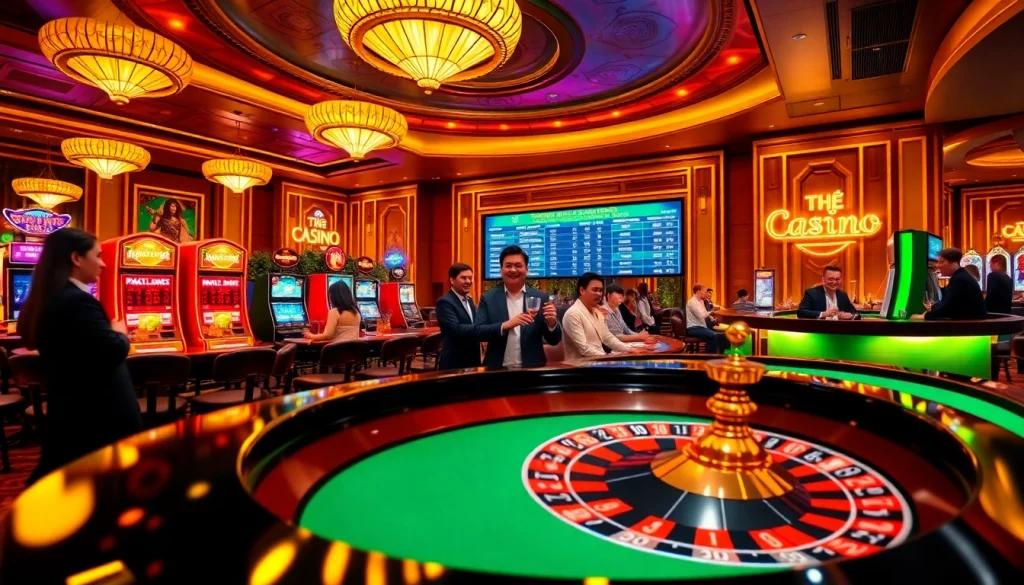 Players enjoying the thrill of gambling at a vibrant casino table, showcasing strategic bets - Nếu như vậy bám vào đây.