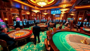 Experience the thrill of gaming at nhà cái 888b in a vibrant, luxurious casino setting.