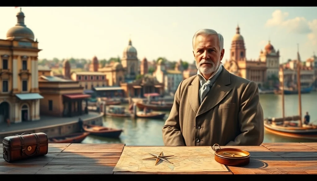 Job Charnock, regarded as the founder kolkata, in a colonial setting with historical elements.