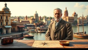 Job Charnock, regarded as the founder kolkata, in a colonial setting with historical elements.