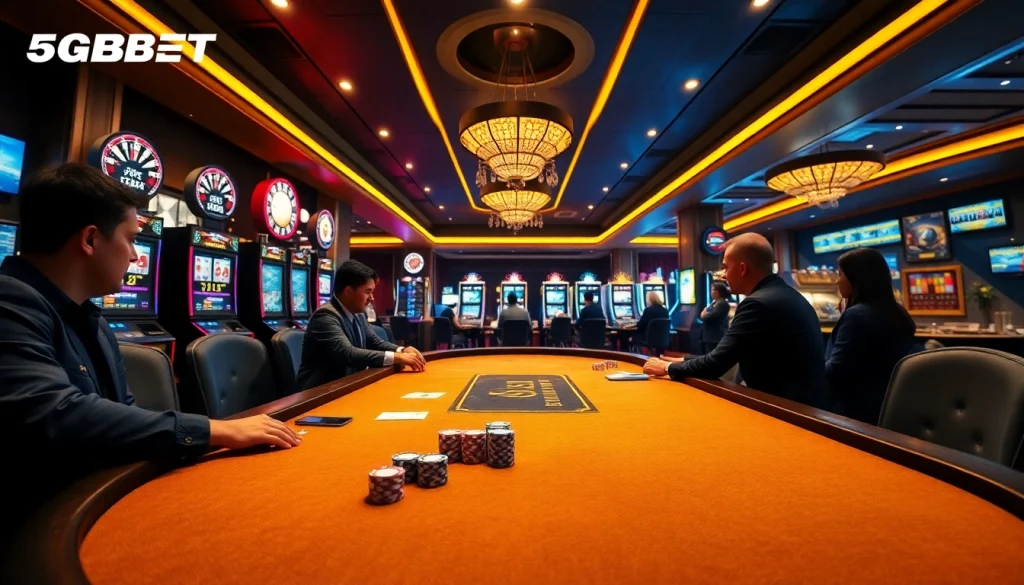 Experience the excitement of 5GBET with vibrant casino visuals and engaging gaming action.