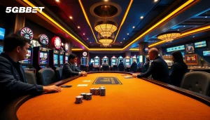 Experience the excitement of 5GBET with vibrant casino visuals and engaging gaming action.