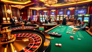 SHBET casino scene showcasing roulette action with vibrant colors and players engaged in gaming excitement.