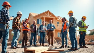 Collaborative builders at work highlighting Texas association of builders in a construction site.