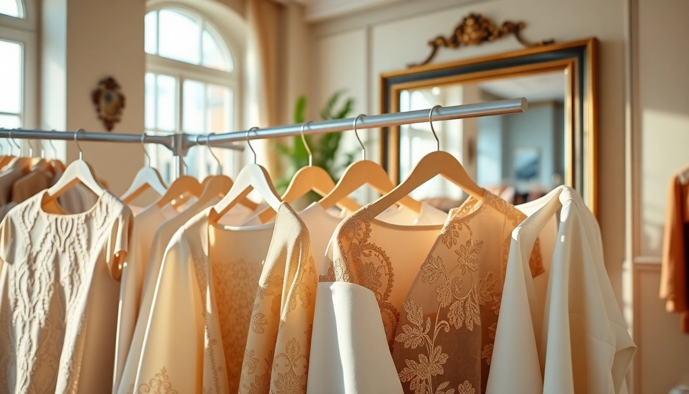 Shop elegant clothing pieces from Rivelle in a beautifully styled boutique setting.