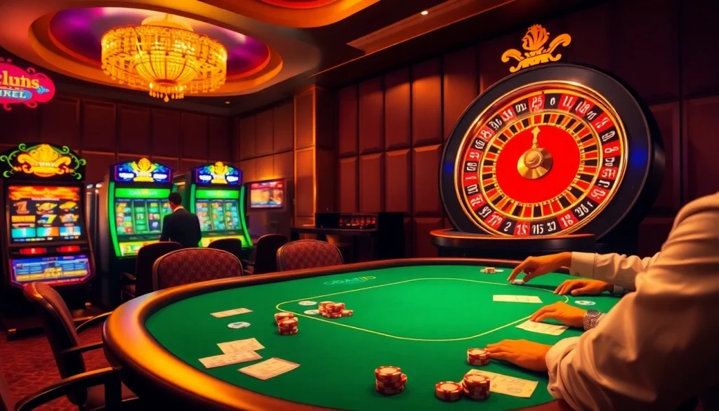 Rasakan sensasi berjudi di Obraltoto bersama para pemain yang terlibat di meja poker bergaya dalam kasino yang elegan.