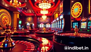 Experience thrilling online betting and casino games at indibet.in with vibrant visuals of roulette and poker.