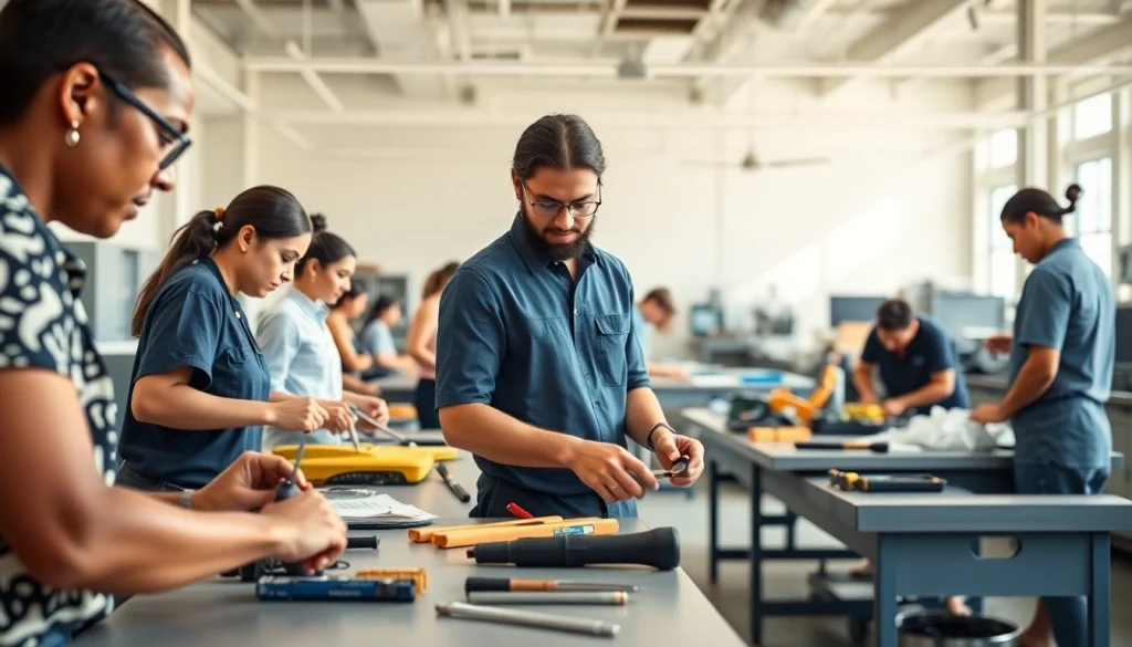 Students gaining hands-on experience at hawaii trade schools, exhibiting vocational skills training.