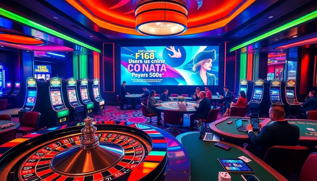 Experience the thrill of gambling at แบรนด์ F168 with luxury casino tables and vibrant gaming action.