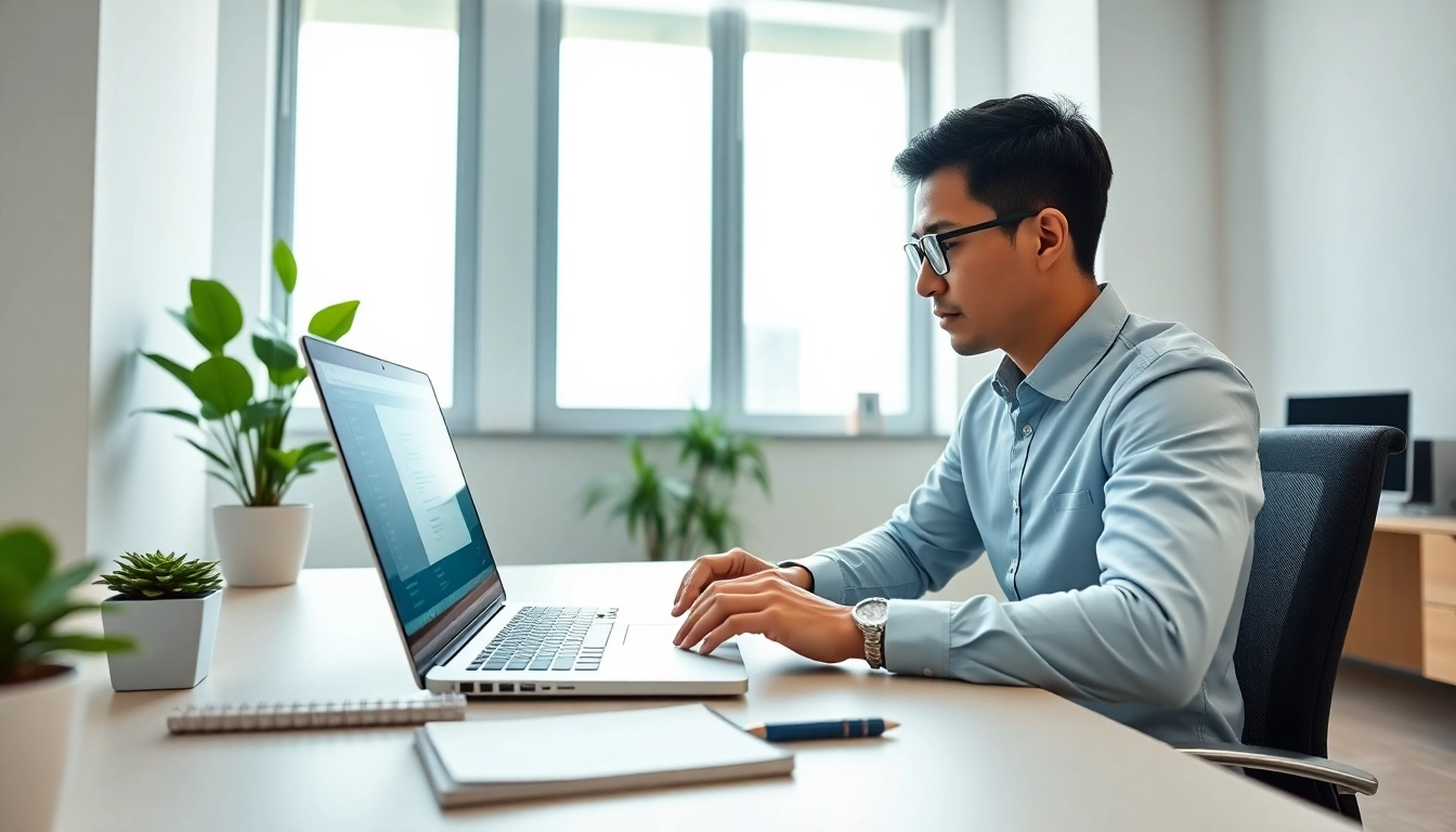 User leveraging WPS office下载 in a modern office setting for efficient document management.