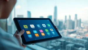 Discover interactive ai apps displayed on a digital tablet highlighting innovation and technology.